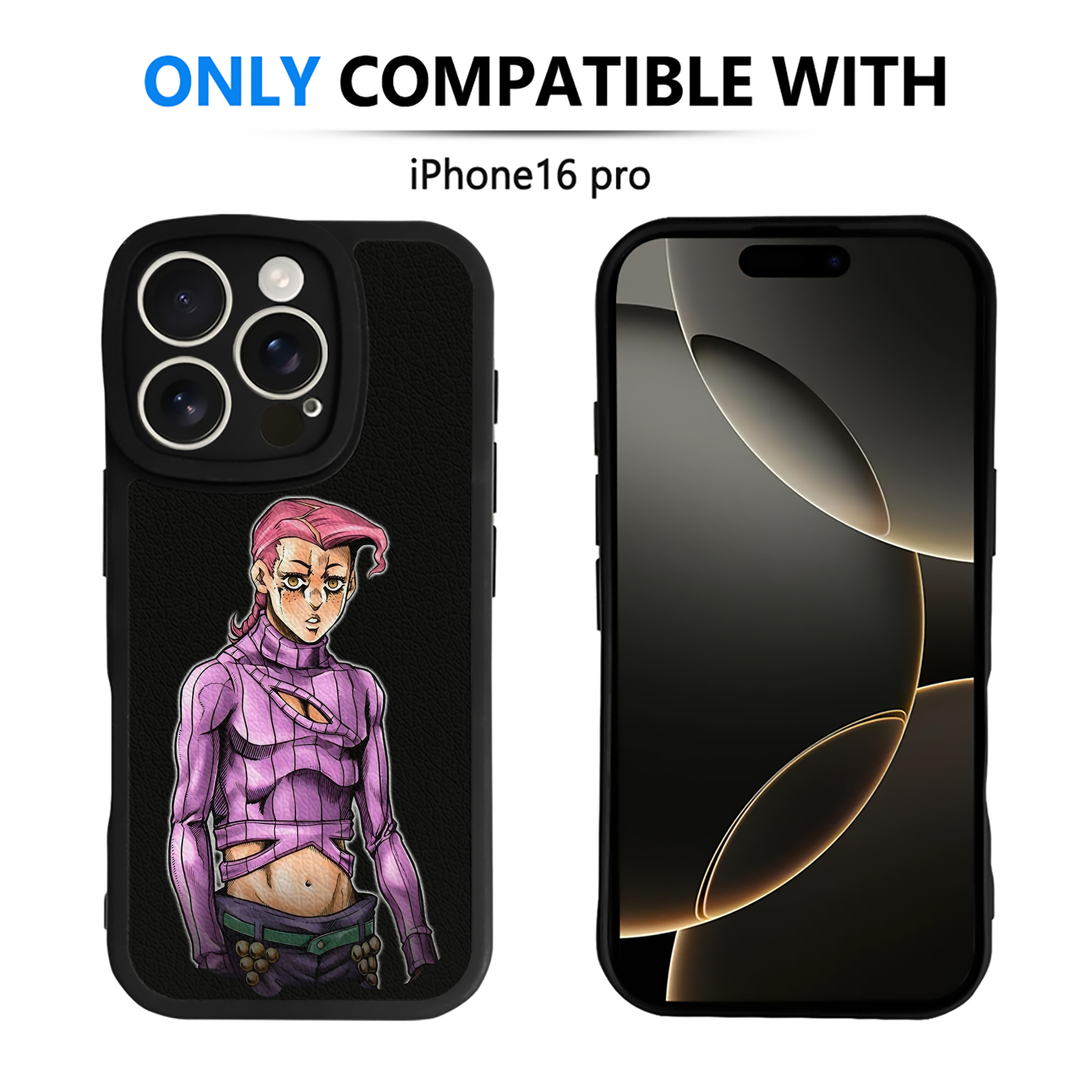 （画像用） ジョジョの奇妙な冒険 ビネガー?ドッピオ JoJo's Bizarre Adventure Vinegar Doppio 【iPhone 16シリーズ対応】シリコンスマホケース（レザー調） 材質：シリコン